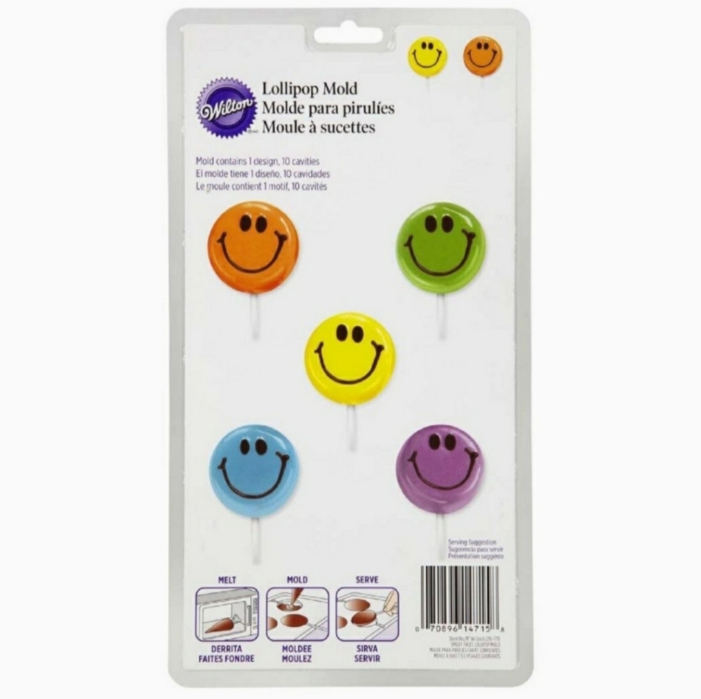 Wilton Smiley Face Lollipop Mold - Multicolor